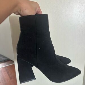 Black Suede Ankle Boots